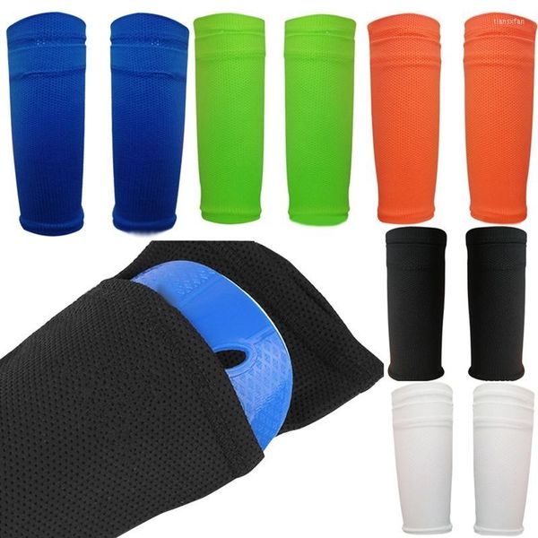 Genou Pads leggings masculins enfants adultes garçons football chaussettes de la cheville protection des pieds à manches rembourrées épaisses