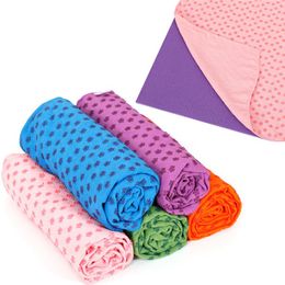 Kniebeschermers Antislip Yoga Mat Cover Handdoek Anti Slip Microfiber Maat 183cm 61cm 72''x24'' Winkel Handdoeken Pilates Fitness Dekens