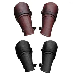 Genouillères de protection pour bras d'extérieur, gants en cuir, Cosplay Mediveal Knight, accessoires de bracelet, protège-mains