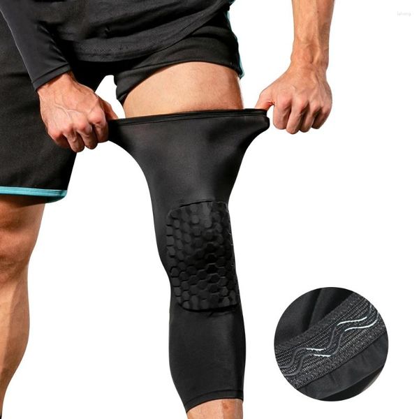 Pombres de rodillas par de baloncesto de baloncesto de panal de panal Compresión compresión de protección de manga de pierna de voleibol de voleibol