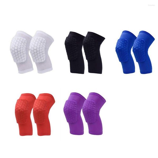 Genouillères en Polyester, Protection des jambes, conception courte, orthèse en nid d'abeille, genouillère unisexe, équipement de Fitness, manchon de Compression