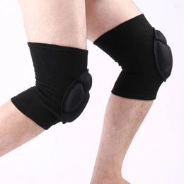 Rodilleras Mangas de soporte flexibles profesionales con esponja gruesa antideslizante para voleibol baloncesto yoga