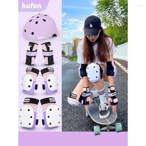 Knie pads Sport Beschermingsuitrusting Set pad elleboog Skateboard Skating Girls Boys Pink Men Woman Protector Inline Roller Skate Hard