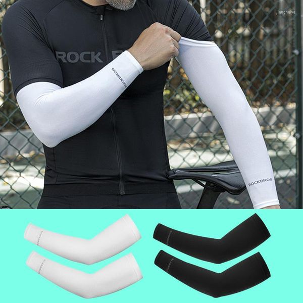 Rodilleras UPF50 Transpirable Secado rápido Protección UV Correr Mangas de brazo Baloncesto Codera Fitness Armguards Deportes Ciclismo Calentadores