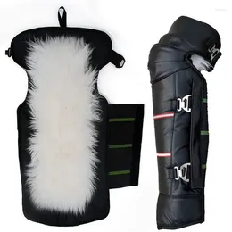 Tampons du genou Motorcycle imperméable d'hiver Kneepad PU Véhicule électrique Riding Pavares de protection de la laine étendue à l'épreuve du vent à l'épreuve du vent