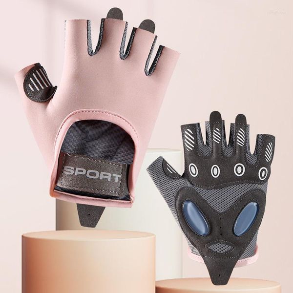 Rodilleras, guantes de gimnasio para mujer para levantamiento de pesas, guante de Fitness, entrenamiento de ejercicio, Protector antideslizante con relleno de palma, entrenamiento transpirable