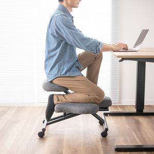 Chaise agenouillée - Bureau à domicile tabouret de bureau d'ordinateur ergonomique pour soulagement actif soulageant la douleur au dos et au cou améliorant la posture