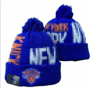Knicks Beanies New York Beanie Cap Wool Warm Sport Geknipt hoed Basketbal Noord -Amerikaans team Gestreepte zijlijn USA College POM HATS MEN MEN Women A2