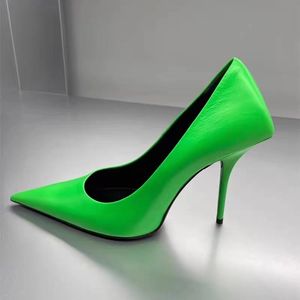 Couteau 110 mm pompe verte noire rose-femme hautes talons en cuir véritable mode sexy bouche peu profonde