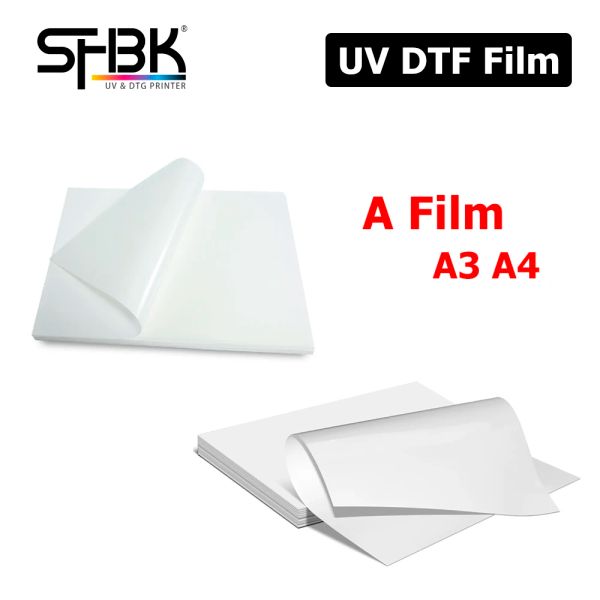 Couteau 20 50 100pcs A3 A4 Film DTF UV DTF A pour toutes les imprimantes UV après transfert en métal en verre en bois en plastique en plastique en silicone étanche étanche