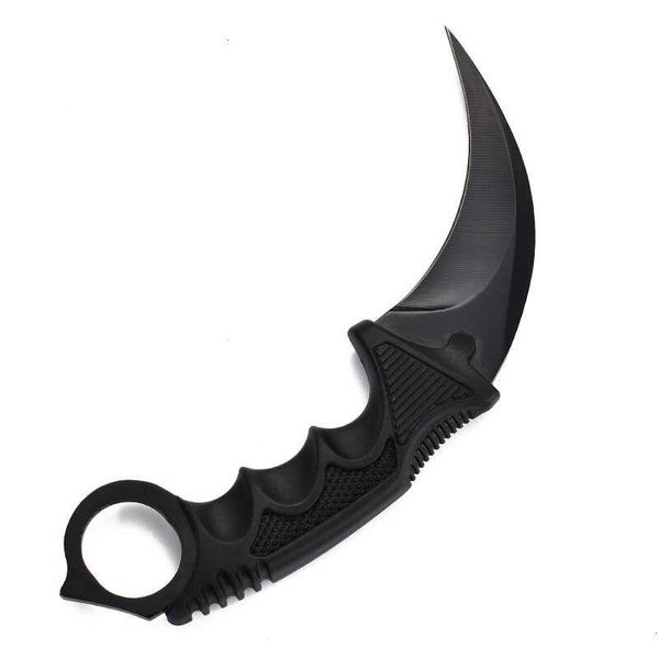 Cuchillo 7.48 Cs Go Karambit Cuchillo Hoja fija Supervivencia Entrenamiento táctico Cam al aire libre Caza Garra Cuchillos Edc MTI Herramienta Herramientas de jardín para el hogar Dhiip