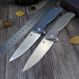 Couteau roulement à billes couteau pliant Shirogorov couteau de poche survie tatique Jackknife couteaux portables en plein air EDC Combat Flipper couteau