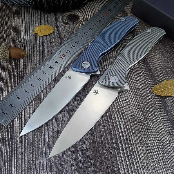 Cuchillo con rodamiento de bolas, cuchillo plegable Shirogorov, navaja de bolsillo, navaja táctica de supervivencia, cuchillos portátiles para exteriores, cuchillo aleta de combate EDC