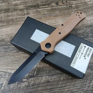 Knife BM 8551 8551BK AU/TO couteau pliant lame noire manche en Nylon avec Clip de poche, couteaux de coupe de Camping de chasse en plein air utilitaire EDC