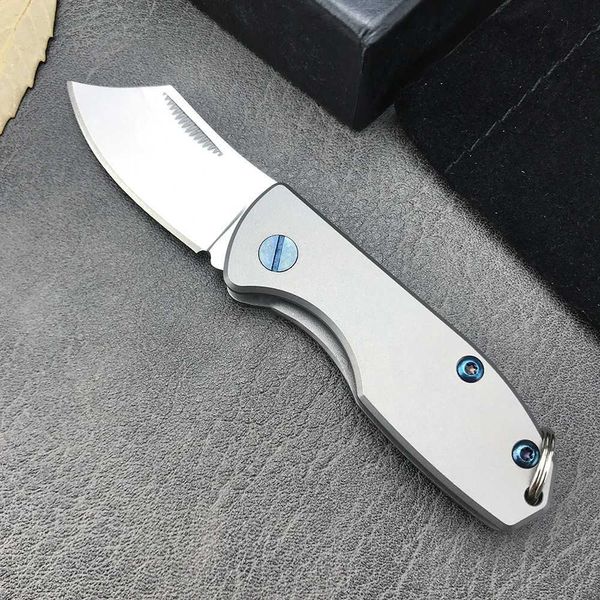 Cuchillo D2 hoja portátil afilada navaja Mini cuchillo plegable caza cuchillos de rescate autodefensa al aire libre Flipper Camping EDC cuchillos de bolsillo