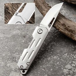 Couteau D2 petit porte-clés couteau pliant, Mini couteau de poche multifonctionnel pour l'extérieur, outils à main EDC, équipement de survie, Gadgets multioutils pour hommes