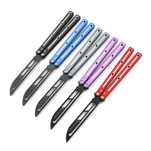 Knife Exclusive Squid Butterfly with Unedged Edge and Bright Slot Practice Training Folding Hands Swing Fancy Comb SB4E