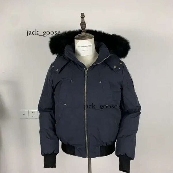 Cuchillo Knuckles Duster Invierno Abajo Canadá Chaqueta Abrigos de ocio Abrigo a prueba de viento A prueba de agua Puffer Colla gruesa Piel de lobo real 867