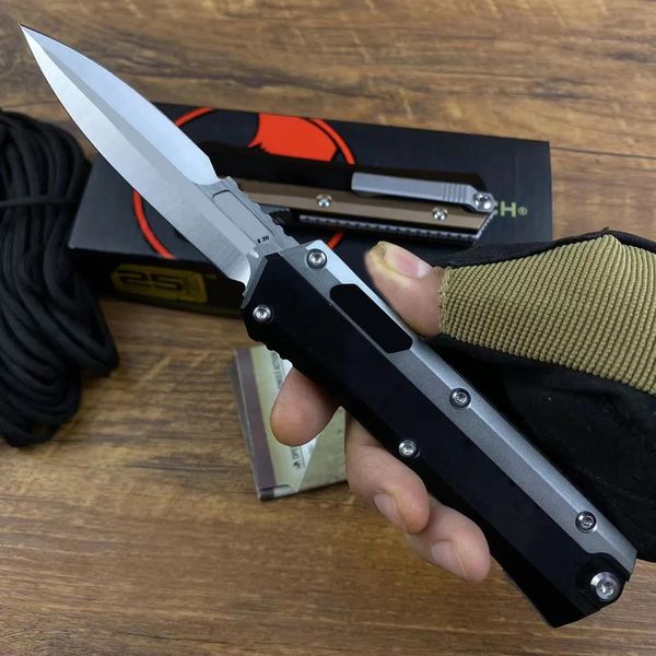 Couteau Ludt 18410 Série de signature américaine Glykon Knife M390 Blade T6 Handle d'aluminium Bounty Hunter Auto Pocket Couteaux Edc Outdoor Combat MA