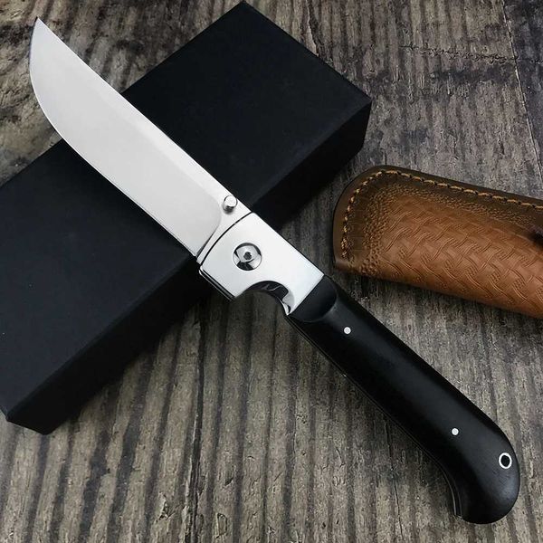 Cuchillo militar táctico ruso, cuchillo de bolsillo con aleta de acero 14C28N, para caza al aire libre, cuchillo plegable para acampar, herramientas EDC de utilidad