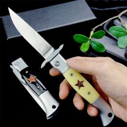 Couteau russe Finka NKVD couteau de chasse pliant de poche 440C lame miroir couteaux de Combat de survie en milieu sauvage tactique EDC Gear hommes cadeau
