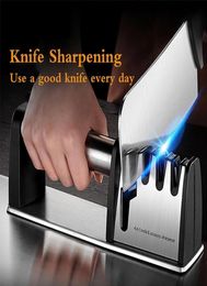 Ajusteur du couteau 4 en 1 Diamant enduit de couteaux à tige fine cisaillement et ciseaux Affûtage de la pierre facile à aiguiser l'outil de cuisine8063598