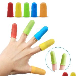 Couteau sile Autres accessoires 5pcs / ensemble manche de protection des doigts ER Anticupt des doigts anti-listes résistantes à la chaleur pour la cuisson des outils de cuisine d dhihb s hihb