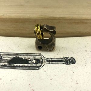 Couteau parapluie laiton EDC corde lampe de poche doigt tigre pendentif, décoration personnalisée, clé suspendue 114005