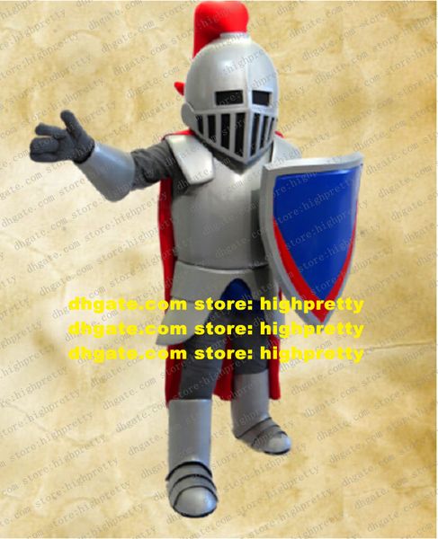 Chevalier guerrier soldat combattant garde du corps mascotte Costume adulte personnage de dessin animé école maternelle anniversaire félicitations zz7685