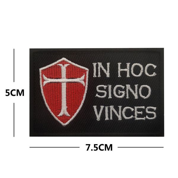 Caballeros Templarios Cross Patch Shield Patches tácticos militares Hook y Loop Moral Molle bordado para capa personalizada