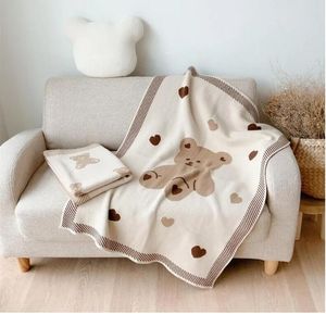 Gebreide deken inbakerdekens voor baby's, pasgeboren baby's accessoires beer kinderwinter warm bedovertrek beddengoed Manta Bebe