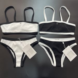 gebreid designer badpak dames badpakken uit één stuk badmode luxe push-up bikini's letterprint diamantstiksels sexy split-badpakken