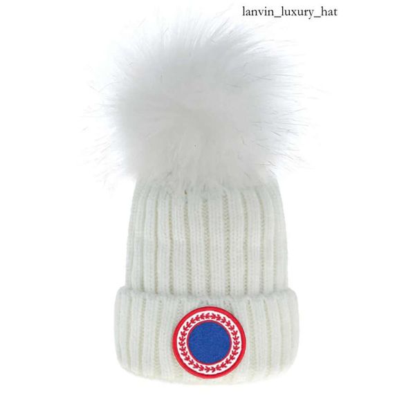 Gorro de punto Canadá Marca Gorra 2024 Alfabeto clásico para mujer Gorro de punto con estampado de ganso Popular al aire libre Moda de lujo Gorro para hombre white fox hats 3597