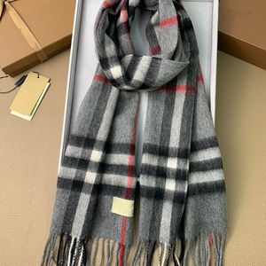 Gebreide sjaalset voor mannen Dames Winter Wool Fashion Designer 100% Cashmere Shawl Ring Luxe Plaid Check Sciarpe Echarpe Homme met doos