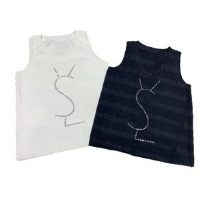 Tricots débardeur femmes Sport gilet strass lettre tricoté gilets élastique Yoga hauts femmes t-shirt