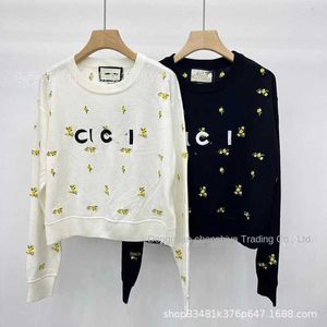 Knits Women S Tees G Famille Early Automne LETTRE LETTERIE ROUNE COUR COUP TIRE TOP MODE POLUSTULLE Small Flower Pull Batch