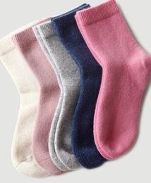 Chaussettes tricotées 100% cachemire, chaussettes en laine élastiques de couleur unie pour hommes et femmes, chaudes et épaissies en hiver, affaires décontractées 240113