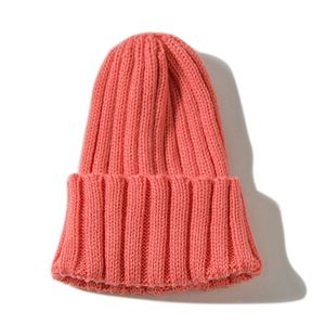 Bonnet tricoté pour bébé, chapeau chaud au Crochet pour garçons et filles, casquette pour enfants en bas âge, couleur unie, printemps et hiver