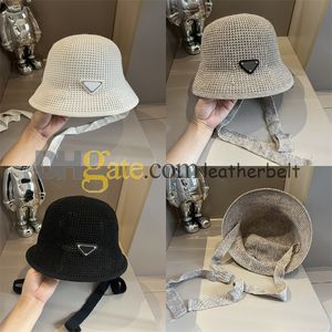 Chaps de seau en tricot badge de créateur pêcheur de soleil chapeau de soleil de la mode