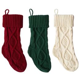 Calcetines navideños de punto Bolsa de regalo decorativa Chimenea Christmases Elk Sockss Christmass Bolsas de regalo lindas Inventario al por mayor