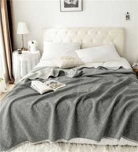 Gebreide katoenen deken zomer quilt trooster ster wave streep herten gooien bed laken bedsprei voor volwassenen kinderen 200 * 230cm 210316