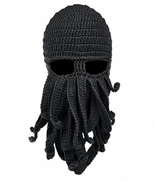 Masque de visage en tricot Octopus en tricot à vent en laine de laine Ski Ski Masques événement Party Halloween Chapeau tricoté Squid Cap Boneie Cool Cadeaux 4788376
