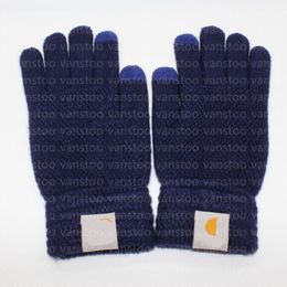 Gants tricotés Designer classique Automne Couleur unie Lettre européenne et américaine Couple Mitaines Mode d'hiver Cinq doigts Glove268D