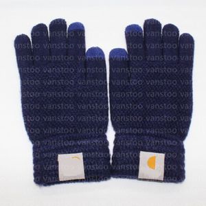 Gebreide handschoenen klassieke ontwerper herfst effen kleur Europese en Amerikaanse brief paar wanten wintermode vijf vingers Glove268D