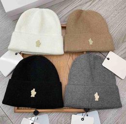 Вязаная шапка-бини, дизайнерская шапка с черепом, простота для мужчин и женщин, зимние шапки, 4 цвета5809863