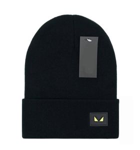 Gebreide hoed eenvoud Beanie Cap Two Eyes Patroon Designer Skull Caps For Man Woman Winter Hats 6 Color6241266