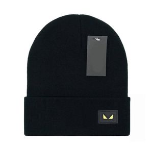 Gebreide Muts Eenvoud Beanie Cap Twee Ogen Patroon Ontwerper Schedel Caps voor Man Vrouw Winter Hoeden 6 Color9656359