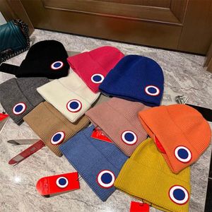 Gebreide mutsen Kleurrijke muts met rond patroon Beanie Cap Designer Skull Caps voor man vrouw 10 Color220J