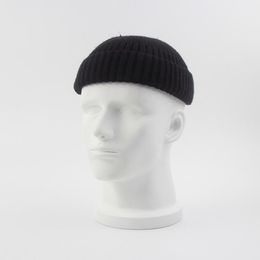 Chapeaux tricotés pour femmes Skullcap Hommes bonnet chapeau hiver rétro rétro-radin sans baggy melon capuche coiffure docker pêcheur chapeaux pour hommes1296b