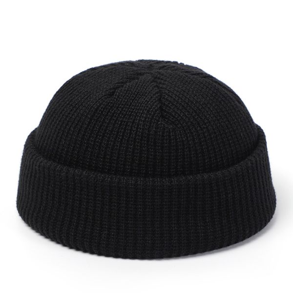 Chapeaux tricotés pour femmes Skullcap hommes Beanie chapeau hiver rétro sans bride Baggy Melon Cap manchette Docker pêcheur bonnets chapeaux cadeau GGG